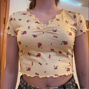 NWOT cinch floral crop top